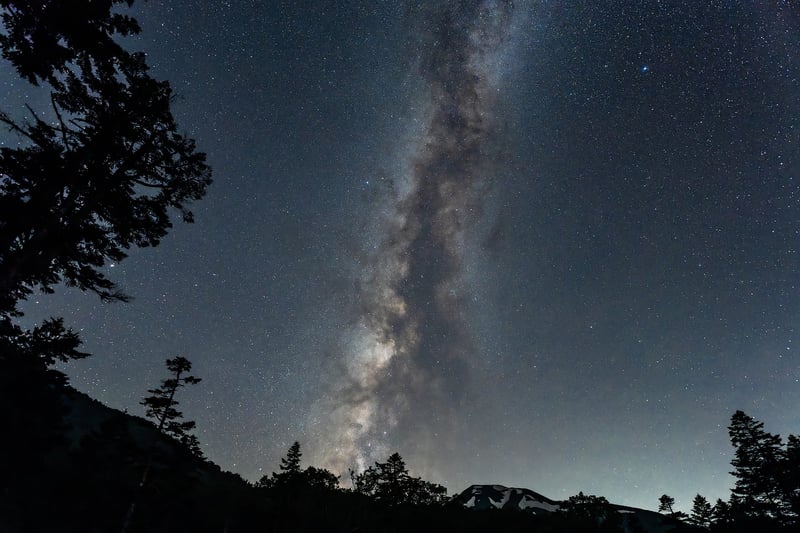 Traveler under the stars